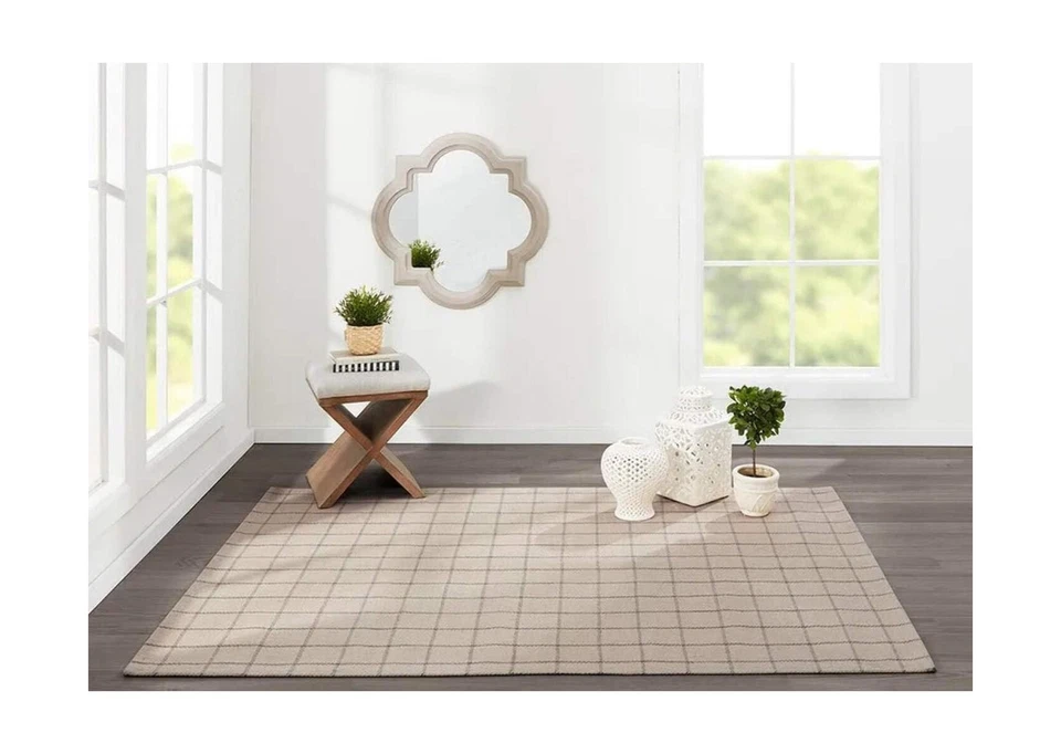 Alfombra de lana tejida a mano marfil Erin Gates de Momeni Marlborough Deerfield 5'... Foto 2 de 4