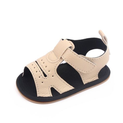 Baby Girls Boys Toddlers Soft Sole Prewalker Newborn Pram Shoes Casual Sandals - Picture 9 of 17