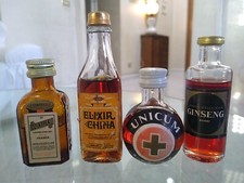 4 Mignon Elixir China Unicum Ginseng Russi Tao San Cointreau liquori vintage 