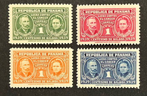 Timbres de voyage : 1939 timbres fiscaux postaux panaméens Sc #RA1-RA4 lutte contre le cancer neuf neuf neuf dans son emballage extérieur - Photo 1/5