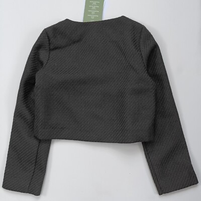 NWT H&M Girls Bouclé Jacket Black w/ Gold Colored Buttons 8