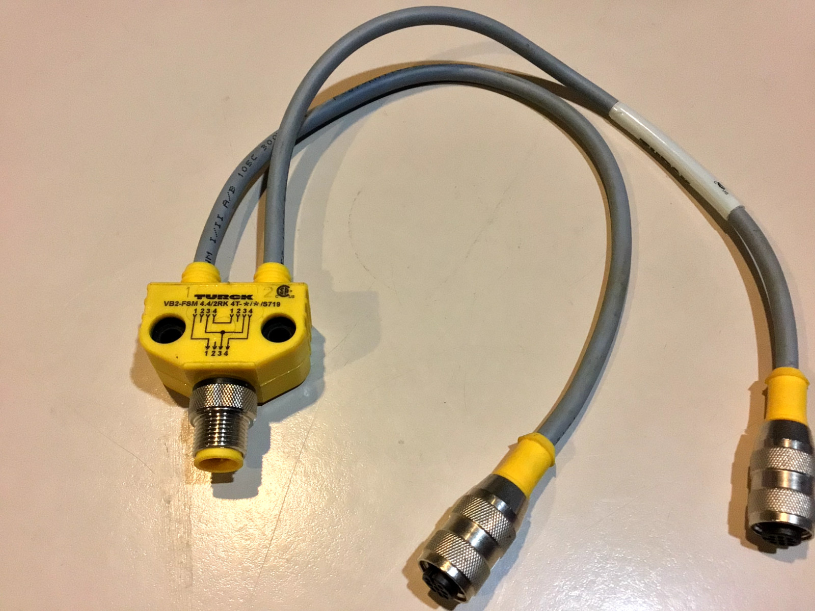 TURCK VB2-FSM 4.4/2RK 4T-0.3/0.3, EUROFAST 2 BRANCH SPLITTER