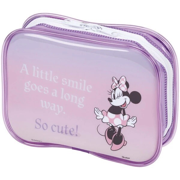 Disney Minnie Mouse Mini Travel Toiletry 5 pc Set Toothbrush Comb Bottle Kawaii