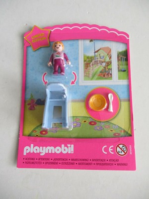 Playmobil Baby im Hochstuhl Stuhl mit Teller und Löffel limitiert NEU