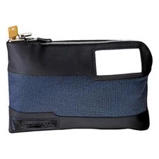 Blue Money Bag with Key Lock Zipper for Cash Jewelry Documents 11.5 Inch