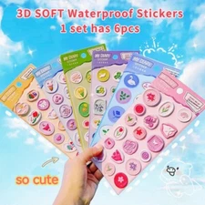 108pcs/bag 3D Vintage Sticker Wax Stamp Seal Sticker for DIY Decorative Sticker