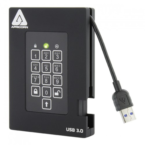 Apricorn Aegis Padlock Fortress 2TB External Hard Drive A25-3PL256-2000F - 第 1/4 張圖片