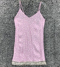 Lingerie Like Dress Size M Pink Forever 21 Floral Lace Spaghetti Zip Tie Up Back