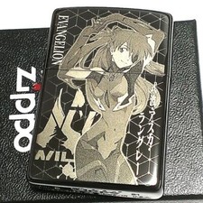 Zippo Evangelion Asuka Black Titanium Brass Serial Number Limited Lighter Japan-
