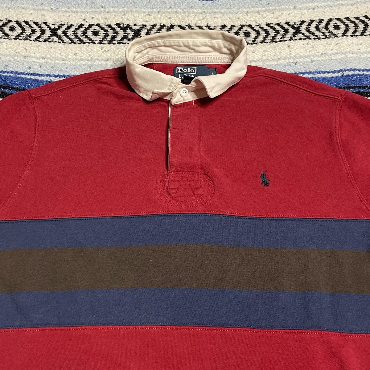 Sz L- Vintage Polo Ralph Lauren striped long sleeve rugby Sz L- Vintage Polo Ralph Lauren striped long sleeve rugby
