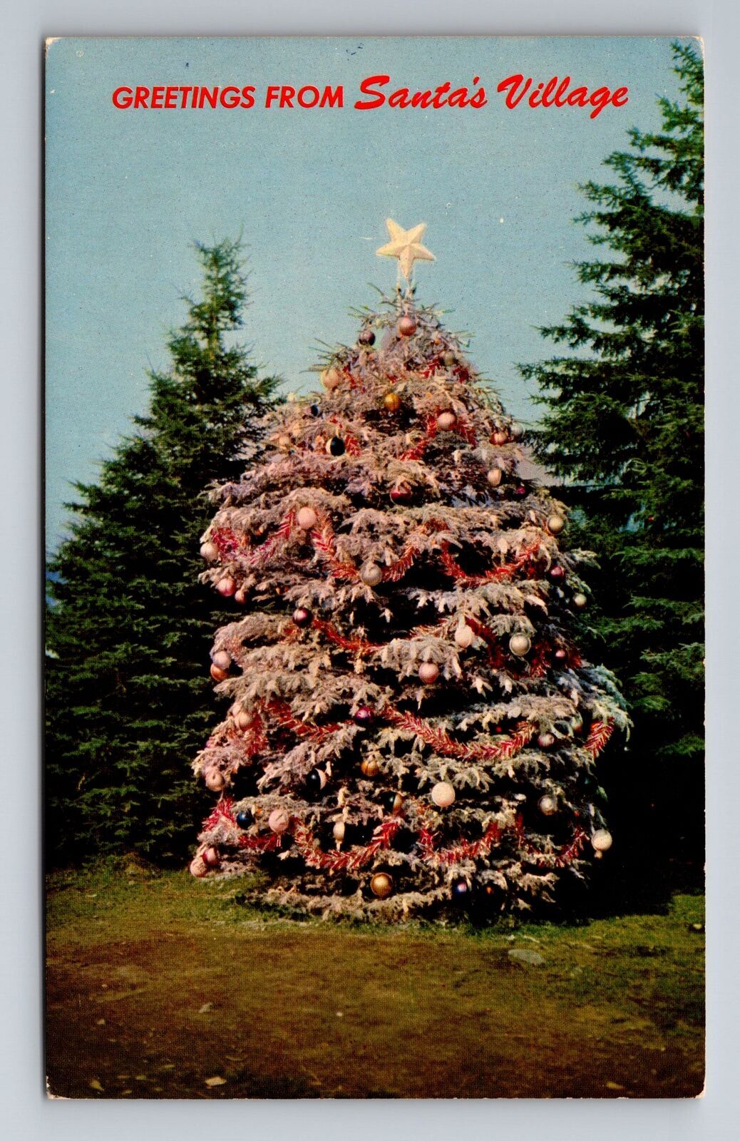 Jefferson NH-New Hampshire, Santas Village Giant Christmas Tree Vintage Postcard