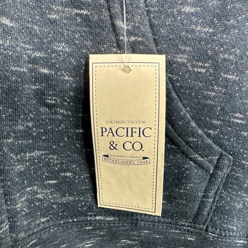 Pacific & Co. Zip Up Hoodie, Unisex Kid's Size XL - Navy Heather - Picture 4 of 10
