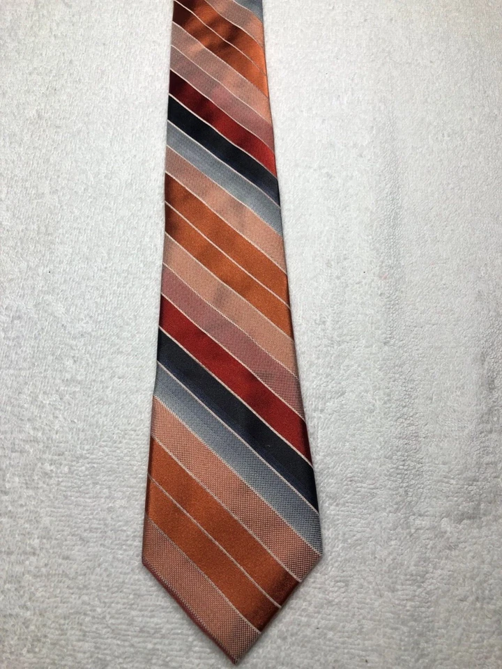 MADISON MENS TIE RED ORANGE BLACK GRAY 4 X 59 NWOT Foto 2 de 4