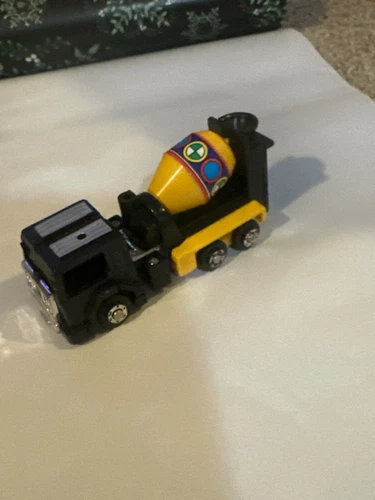 Vtg Transformer Knock-Off Clone Construction Mixmaster Figure Black Yellow *547