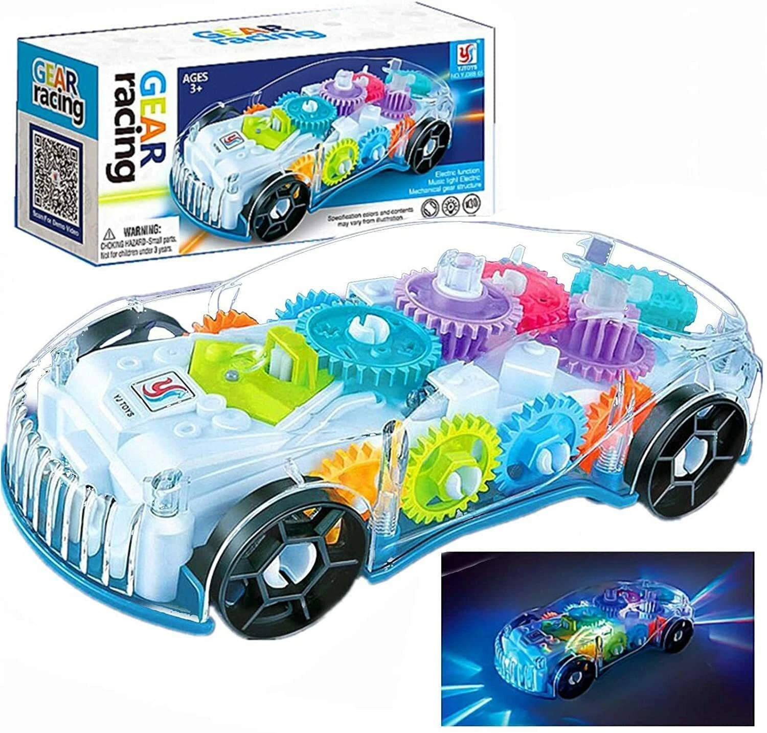 Transparent Concept car 3D Super Car Toy,for Kids with 360 Degree Rotation - Picture 6 of 8