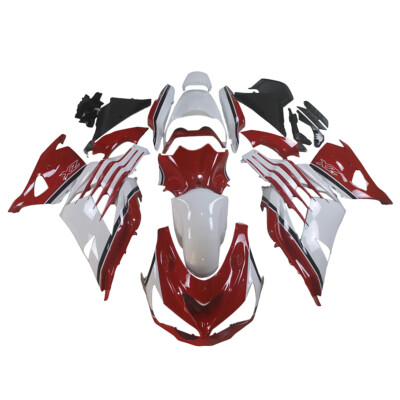 Injection Red White Fairing Kit for 2012-2021 Kawasaki Ninja ZX14R ABS Bodywork