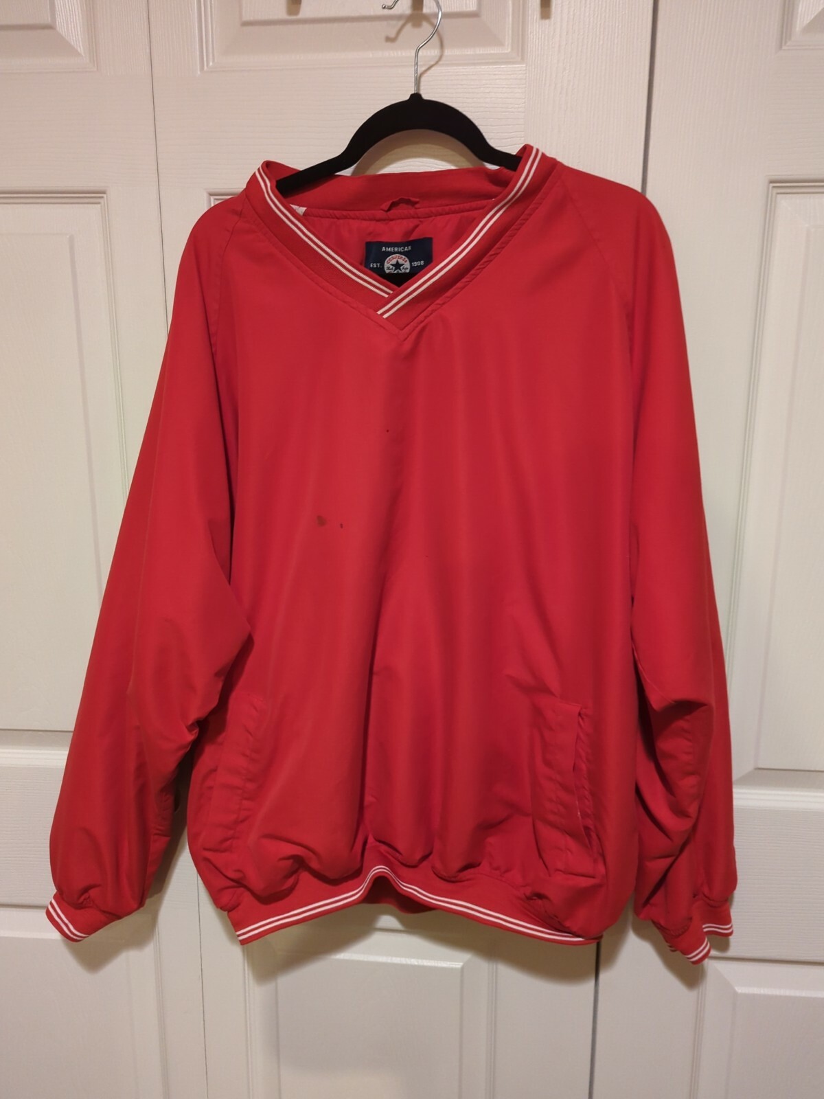 Vintage Converse Pullover Lined Red Windbreaker J… - image 1