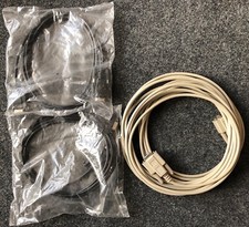 Lot of 3 - RS232 9 Pin DB9 Extension Cables - Two 6' and One 24' Cables