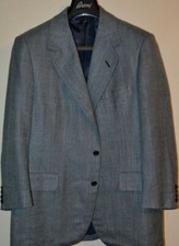  3495 Oxxford Clothes Silk Wool Linen Jacket Blazer 40R Saks Fifth Ave Handmade