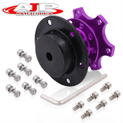 6 Bolt Purple Competition Zero Play Style Quick Release Steering Wheel Snap Off