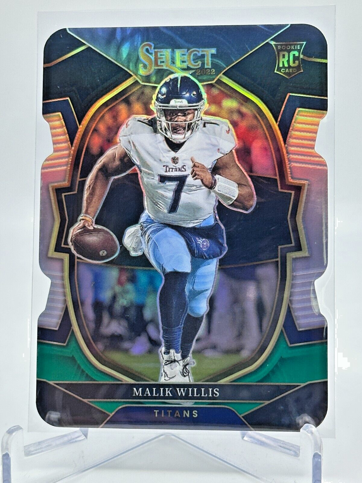 Malik Willis RC GREEN BLACK DIE CUT PRIZM SP - 2022 Select #38