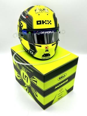 F1 Lando Norris 2023 1:2 Saison Helm komplett aufgerüstet   