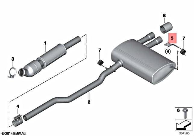 Genuine BMW MINI X1 Cooper One F39 F45 F46 Holder Exhaust System 