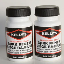 Lot of 2 KELLY'S CORK RENEW Birkenstock Repair Seal Waterproof Protector 2.4 oz 