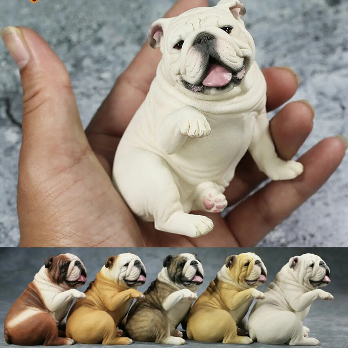 JXK 1/6 British Bulldog 4.0 Dog Pet Figure Animal Model Toys Xmas