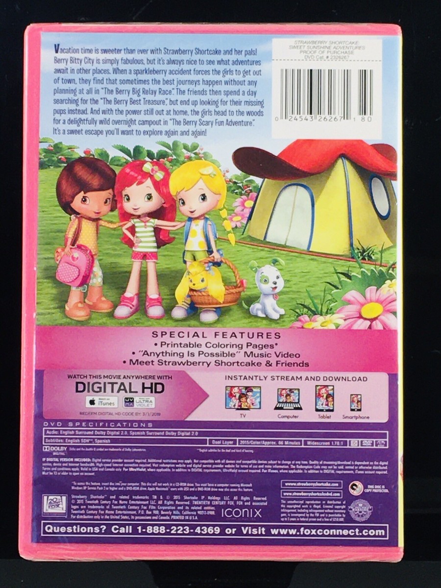 Strawberry Shortcake Sweet Sunshine Adventures (DVD 2015 WS