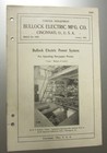 Vintage 1902 Bulletin Bullock Electric Mfg Cincinnati Ohio Electric Power System
