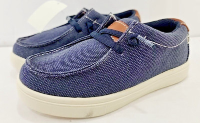 Falls Creek Kids Nolan style casual shoes Size 10 Toddler Navy canvas upper NEW