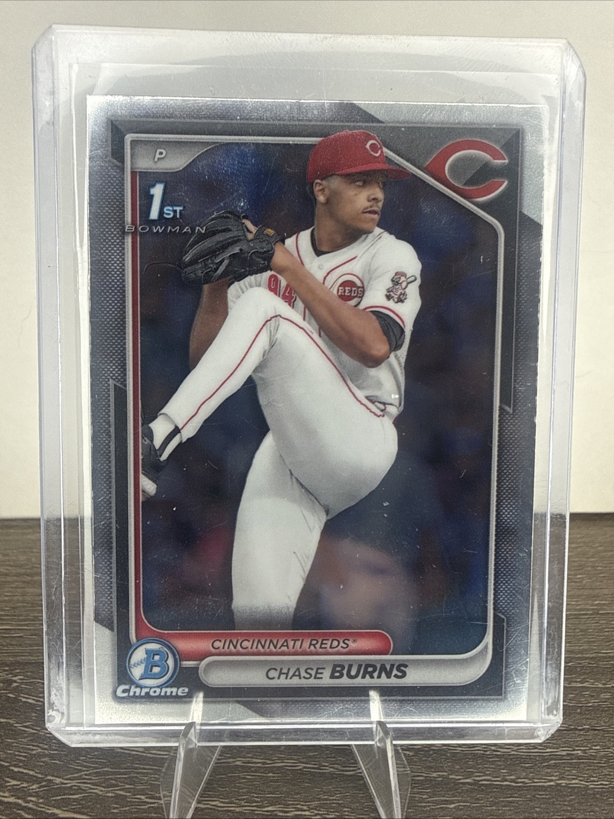 2024 Bowman Draft Chrome 1st Chase Burns #BDC-55 Reds