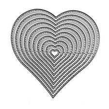 Cutting Dies, Valentine's Day Love Hearts Die Cuts Metal 10pcs Love Heart