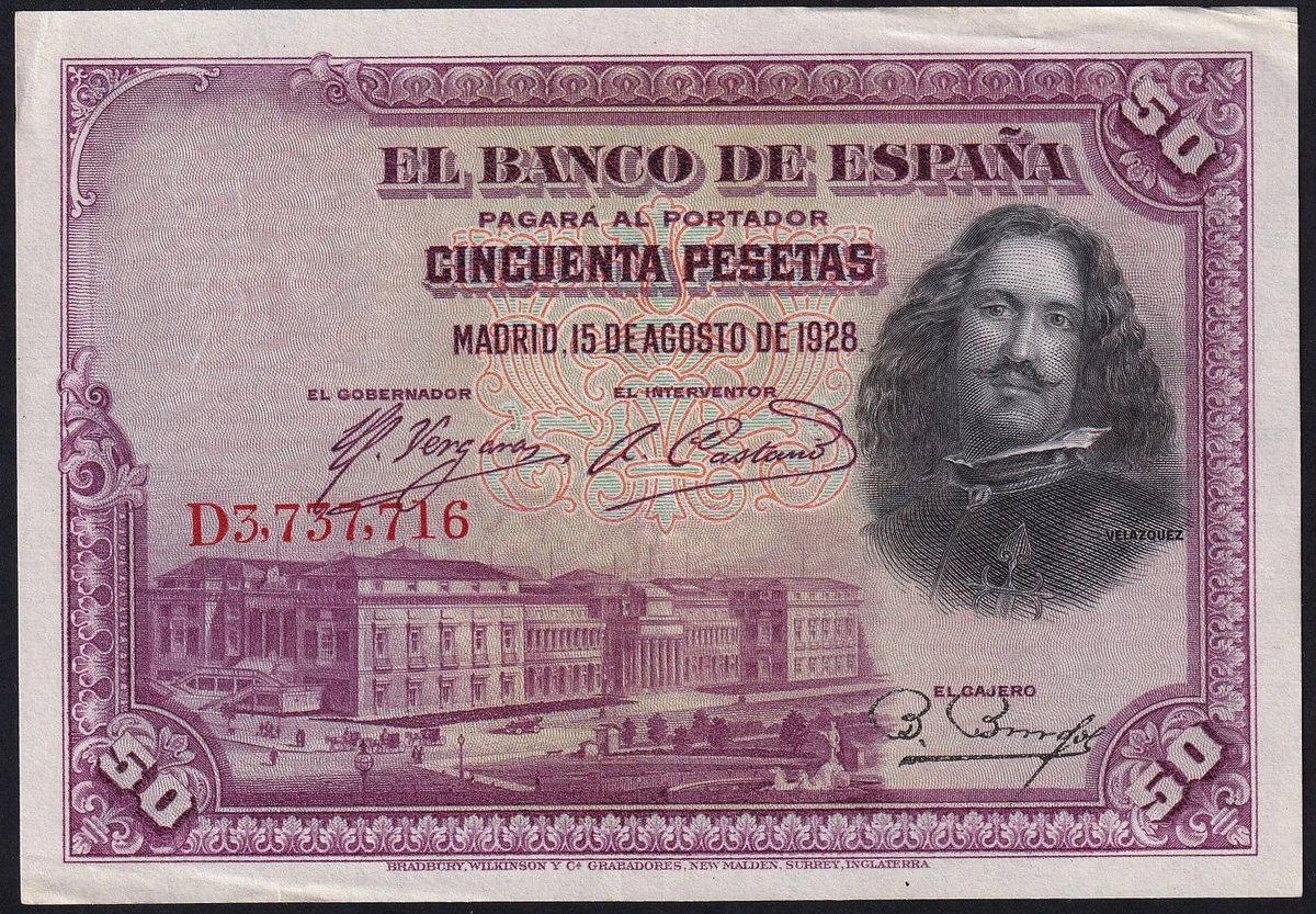 曾流通1928 年西班牙纸币| eBay