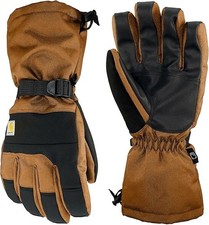 Carhartt Waterproof Insulated Glove With Strap Durable Brown  Black Design