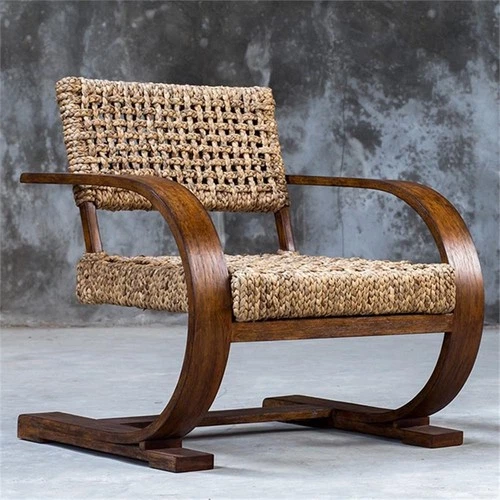 Uttermost Rehema Coastal Wood Accent Chair in Natural and Weathered Pecan - Picture 8 of 12
