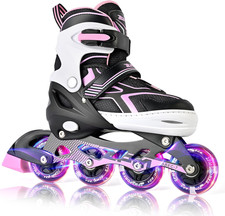 Torinx Inline Skates for Kids Boys Girls Ages 5-8 8-12 4-6 6-12 with Light up Wh
