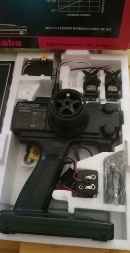 🏁FUTABA MAGNUM SPORT 75MHZ 2CH #88 TRANSMITTER ASSEMBLY.  RCBOAT, RCCAR. TESTED