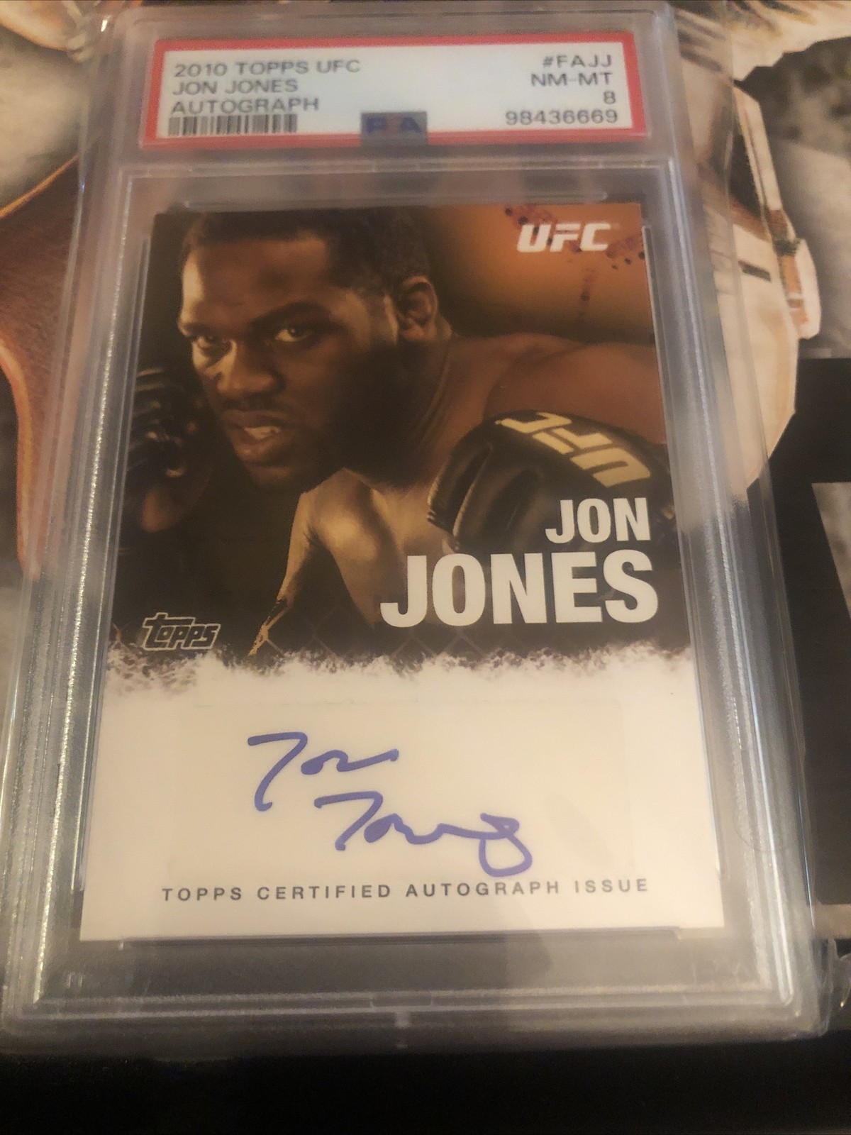 2010 Jon Jones/PSA 8/ Autograph 2010 Topps UFC Auto