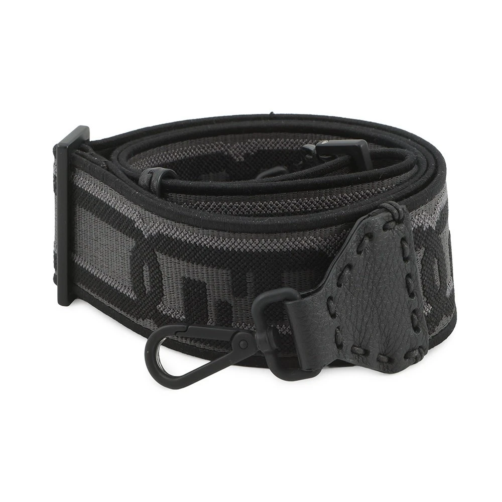 Fendi — FENDI Strap You Leather/Canvas Black/Gray 8AV444