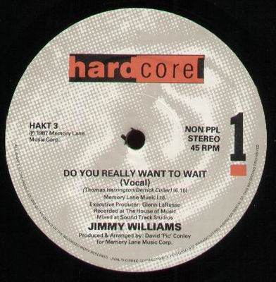 Jimmy Williams - Do You Really Want To Wait (12'')