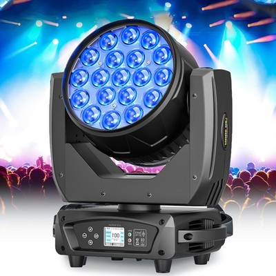 380W 19 LED Zoom Moving Head Stage Light RGBW DMX Beam Wash Lighting Disco Bar