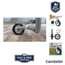 Gate Wheel for Metal Swing Gate with 1-5/8" Thru 2" Gate Frames, Gate Support...