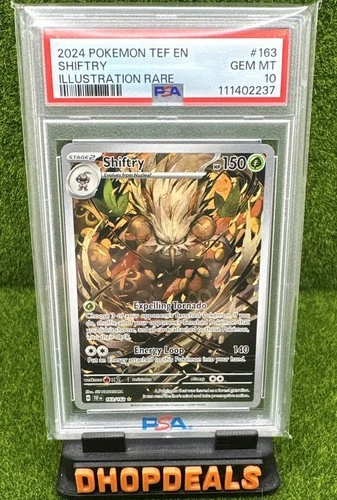 Pokemon 2024 Shiftry 163/162 Full Art IR Temporal Forces GEM MINT PSA 10