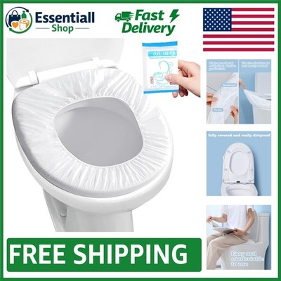 Travel-Ready Disposable Toilet Seat Cushions (10PC) - Ideal for Public Restrooms