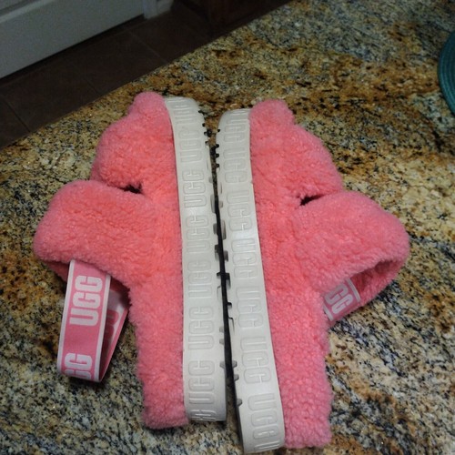 Rare Ugg Women's Super Fluff Slippers Size: 8 Pink Blossom - Picture 7 of 12