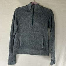 Lululemon Engineered Warmth Half Zip Pullover Green Merino Wool Blend Women  s 6