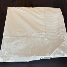 The Company Store King Beige Sateen Egyptian Cotton Duvet Cover