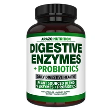 Digestive Enzymes with Probiotics - Multi Enzyme Nutritional Supplement - Aci...